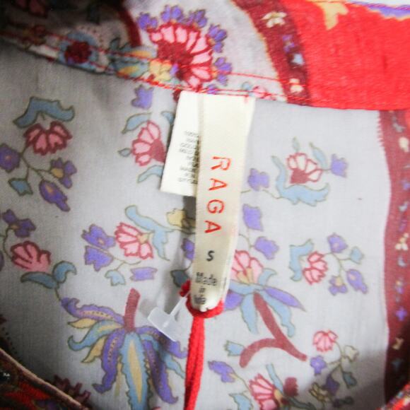 Raga Mini Dress Womens Small Embroidered Boho Flowy Peasant Tunic New NWT - Picture 9 of 14